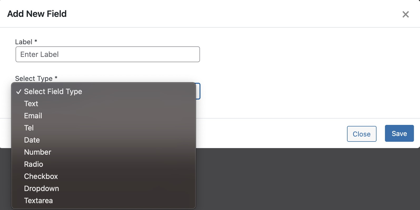Select Field Type