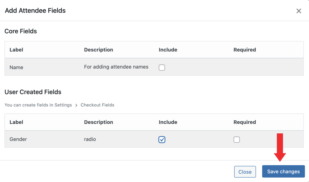 Select Desrired Fields Needed During Checout Process