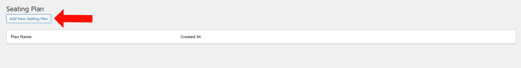 Click On Add New Seating Plan Button for Creating New Plan