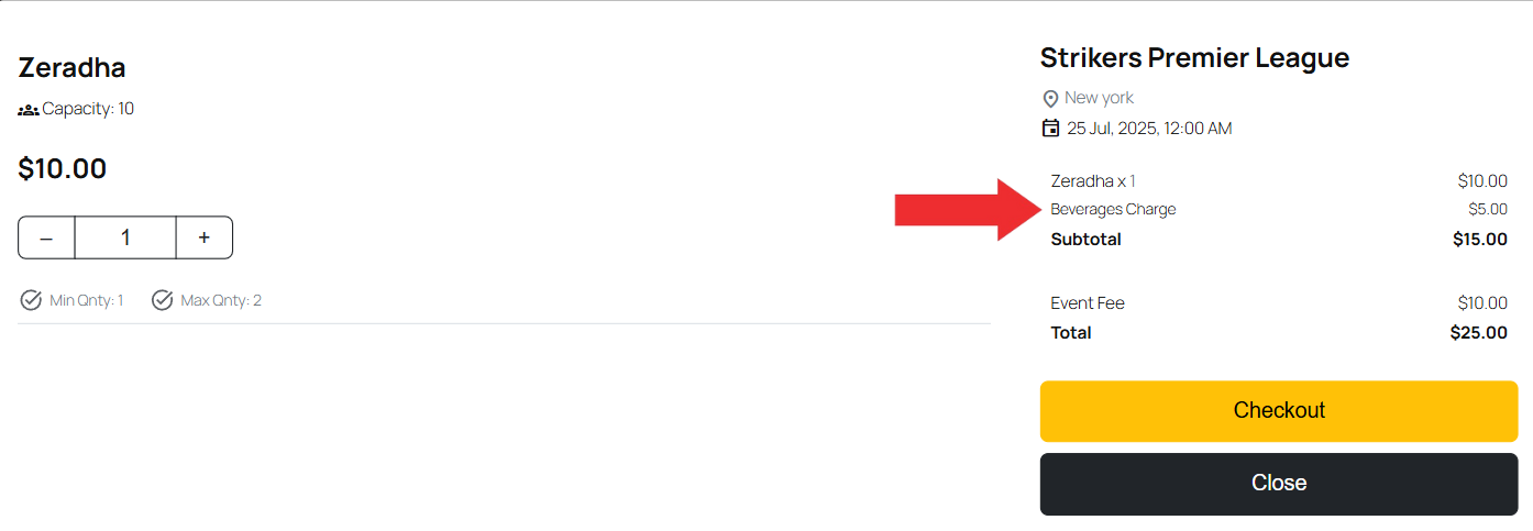 Additonal Fee During Ticket Booking