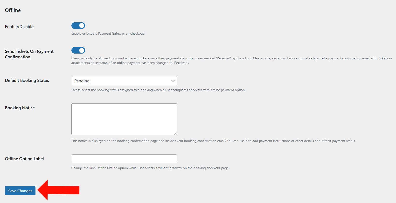 Configure Your offline Payments Settings