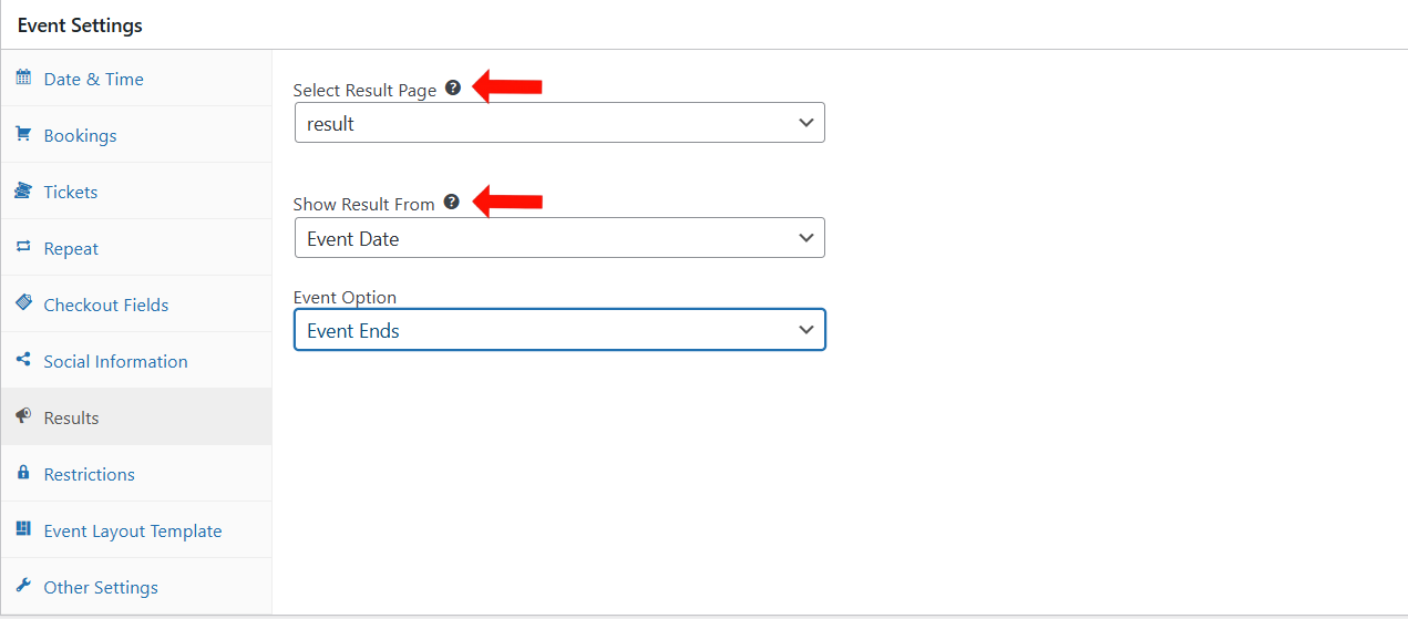Select the Page and Date to Show Result