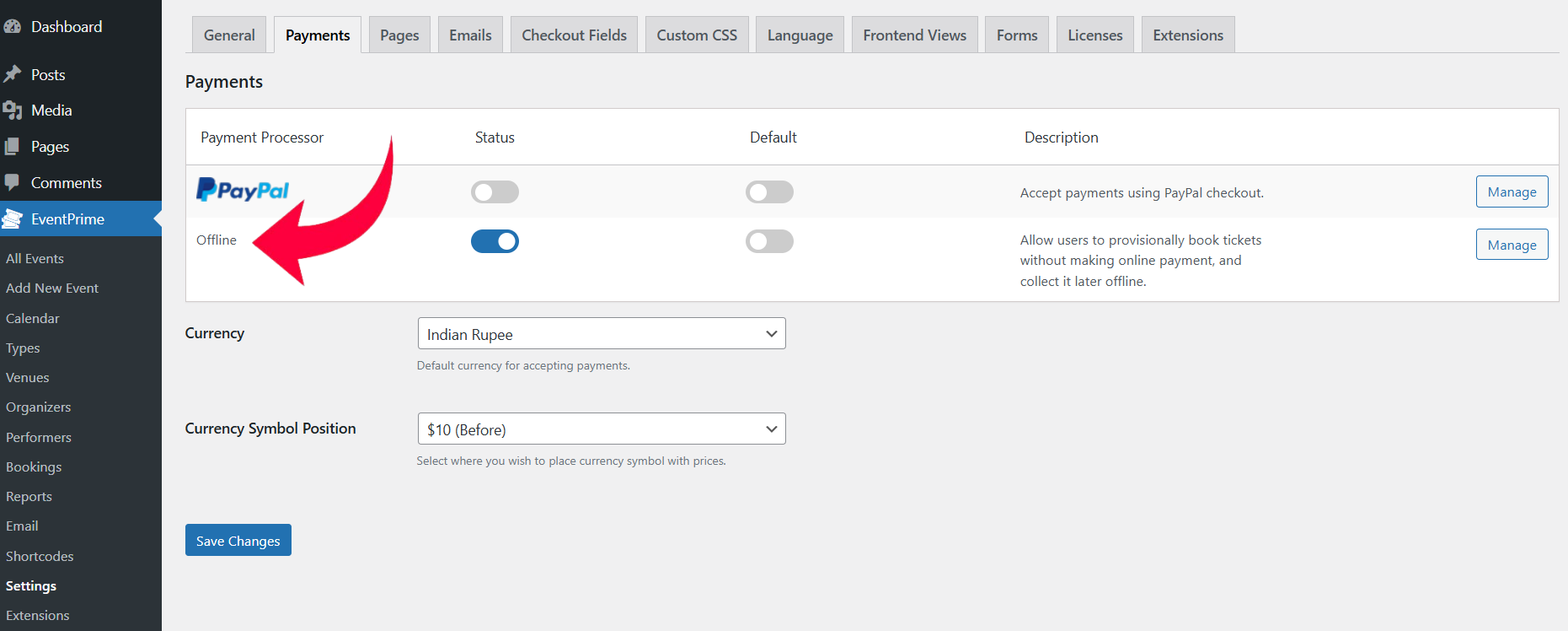 Offline Payments Added to your site